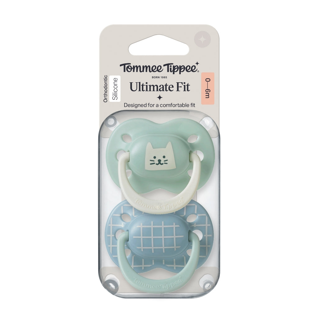 Ultimate Fit Orthodontic Silicone X2 Soothers 0-6M Blue